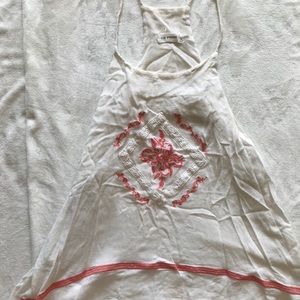 Embroidered tank
